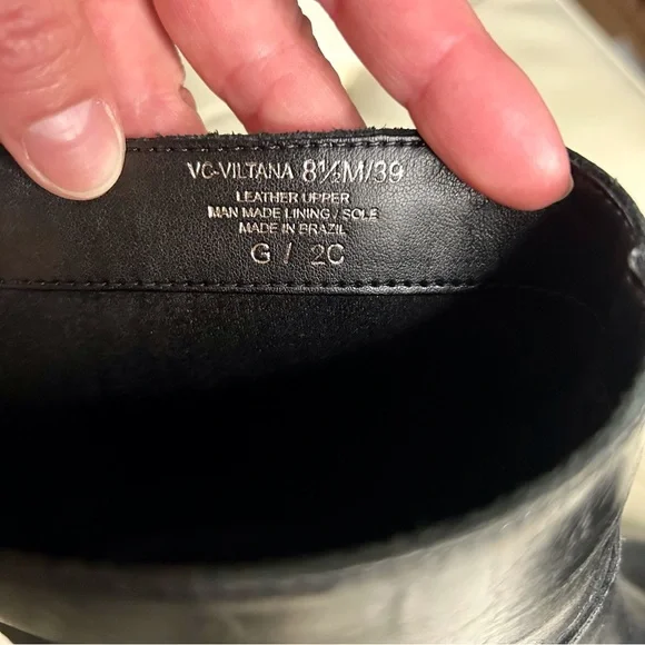 Vince Camuto Black Heeled Boots with Pointed Toe - Picture 8 of 9